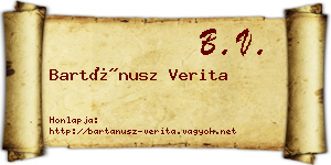 Bartánusz Verita névjegykártya